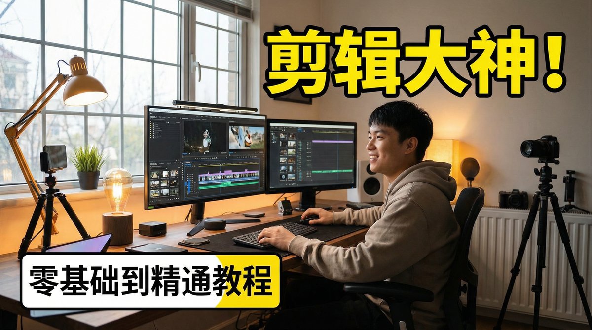 蘑菇视频-零基础入门剪辑视频教程